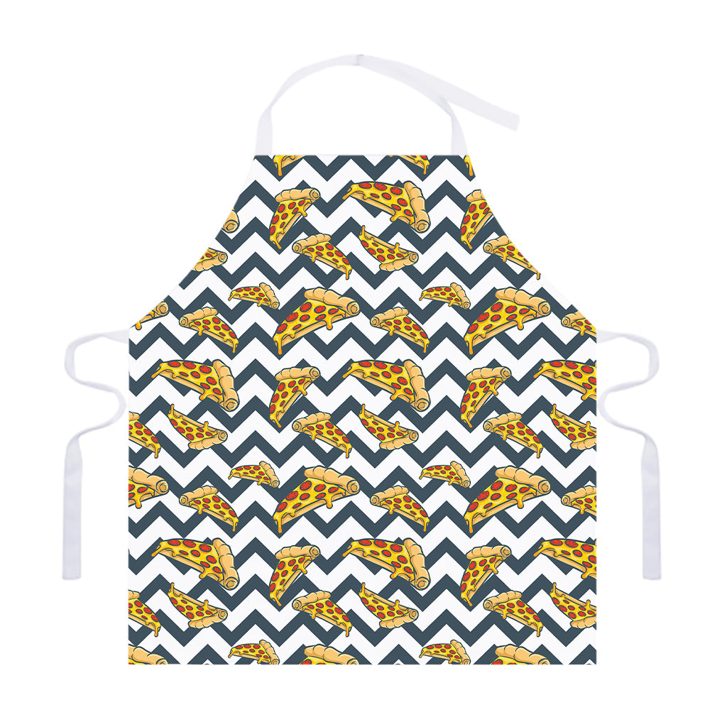 Zigzag Pizza Pattern Print Adjustable Apron