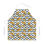 Zigzag Pizza Pattern Print Adjustable Apron