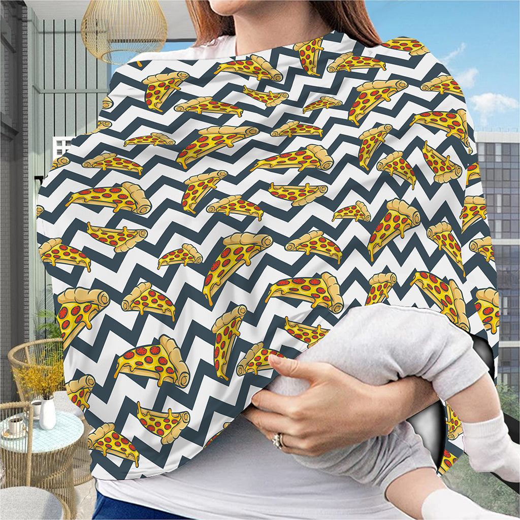 Zigzag Pizza Pattern Print Baby Seat Cover