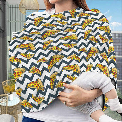 Zigzag Pizza Pattern Print Baby Seat Cover