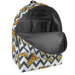 Zigzag Pizza Pattern Print Backpack