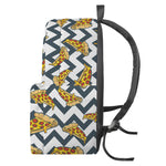 Zigzag Pizza Pattern Print Backpack