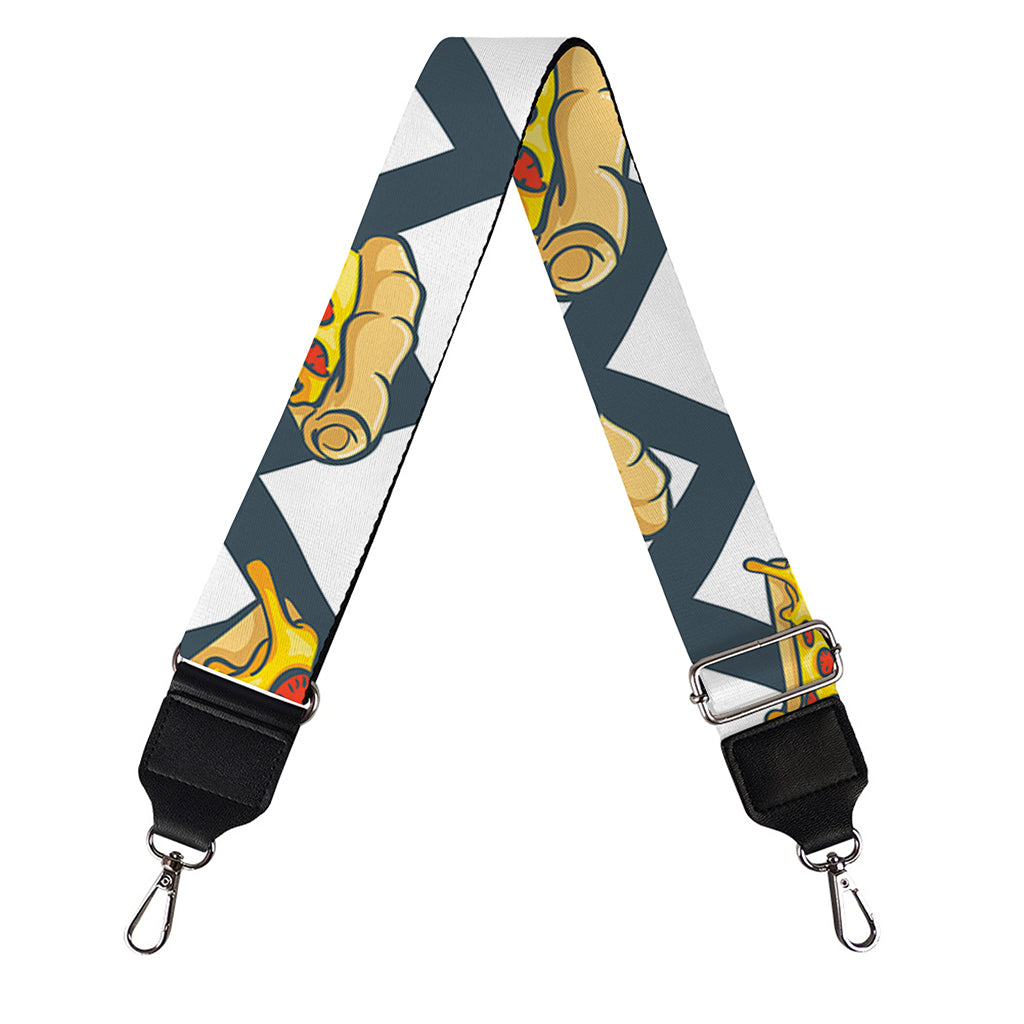 Zigzag Pizza Pattern Print Bag Strap