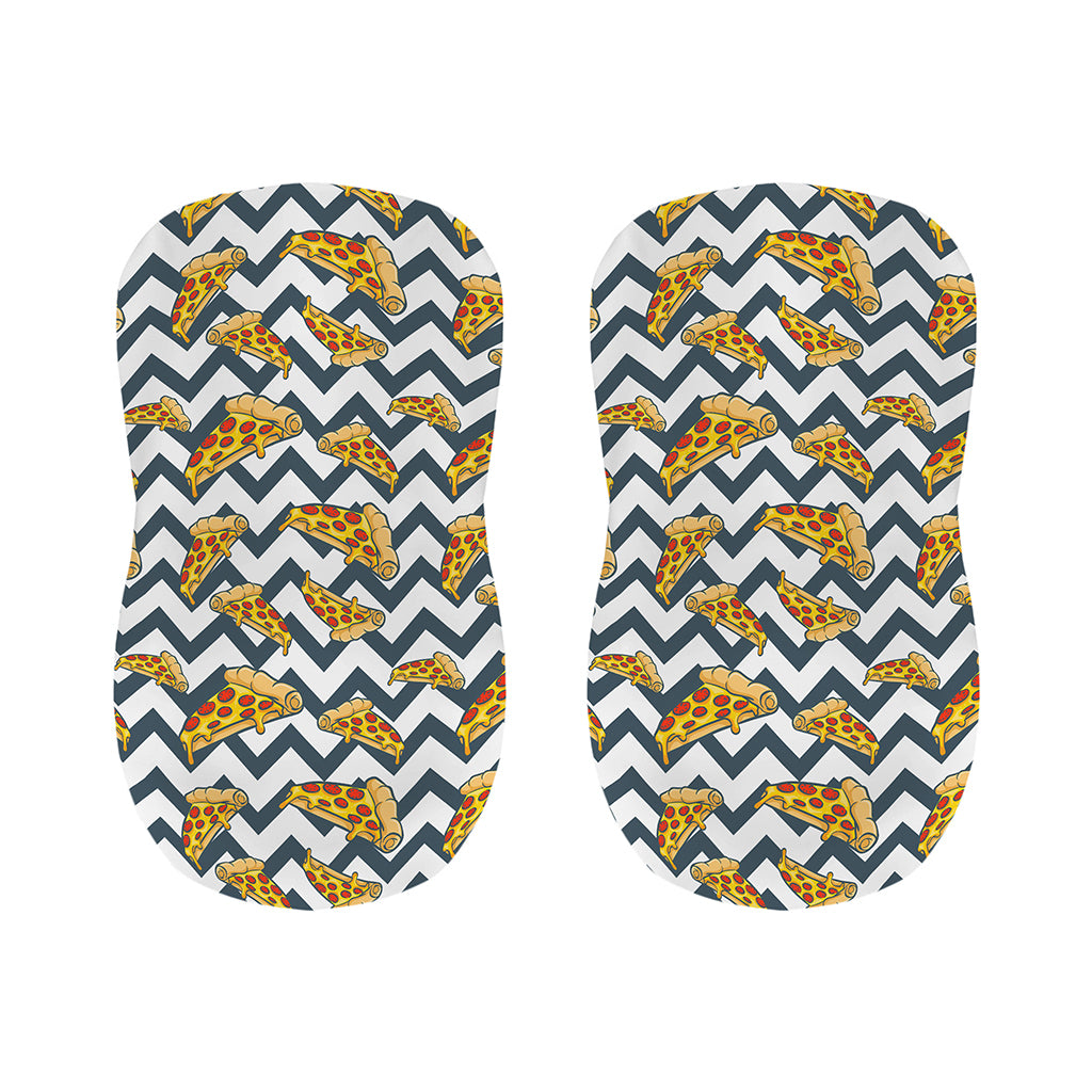Zigzag Pizza Pattern Print Bar Stool Covers