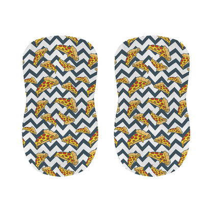Zigzag Pizza Pattern Print Bar Stool Covers