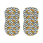 Zigzag Pizza Pattern Print Bar Stool Covers