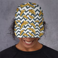 Zigzag Pizza Pattern Print Baseball Cap