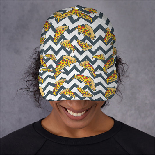 Zigzag Pizza Pattern Print Baseball Cap