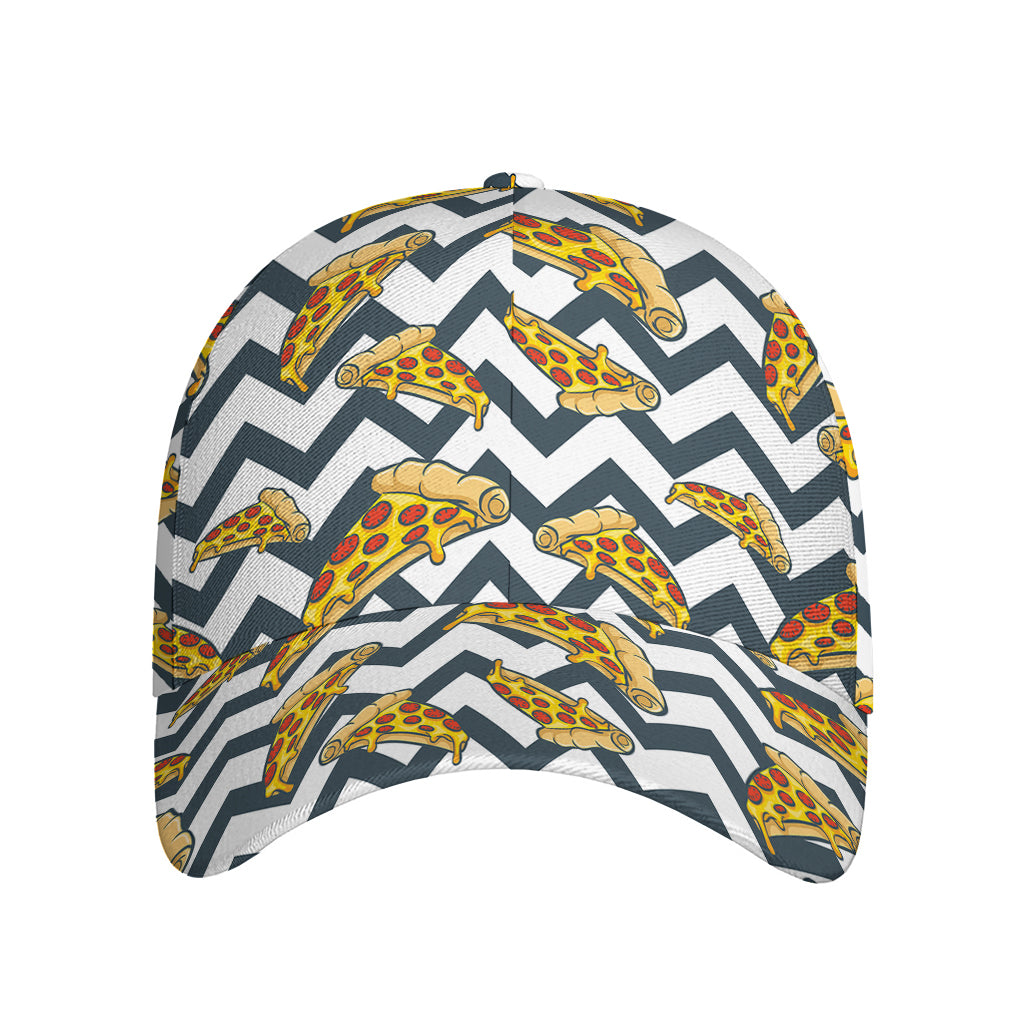 Zigzag Pizza Pattern Print Baseball Cap