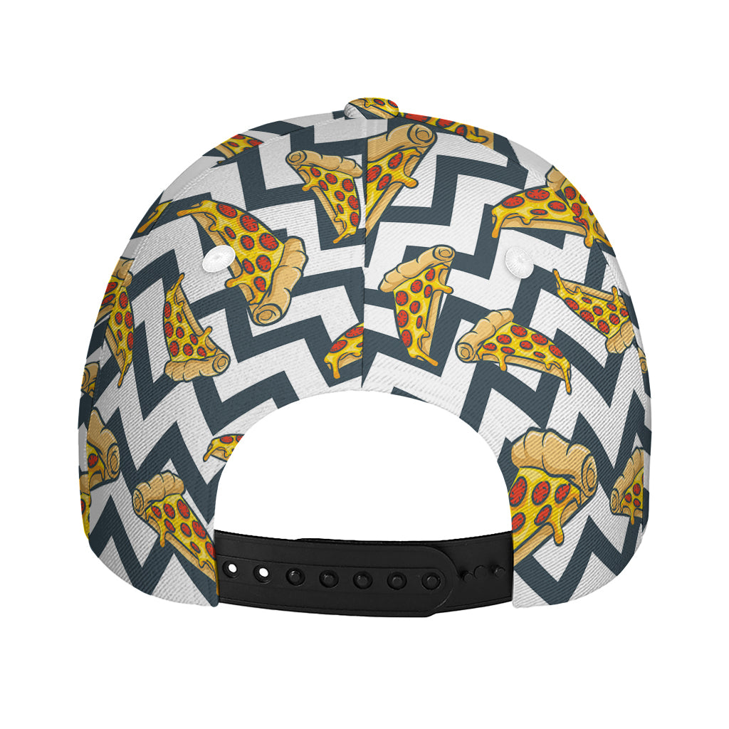 Zigzag Pizza Pattern Print Baseball Cap
