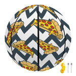 Zigzag Pizza Pattern Print Basketball