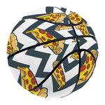 Zigzag Pizza Pattern Print Basketball