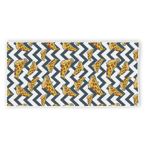 Zigzag Pizza Pattern Print Beach Towel