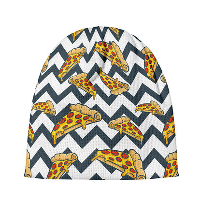 Zigzag Pizza Pattern Print Beanie