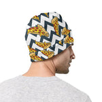 Zigzag Pizza Pattern Print Beanie