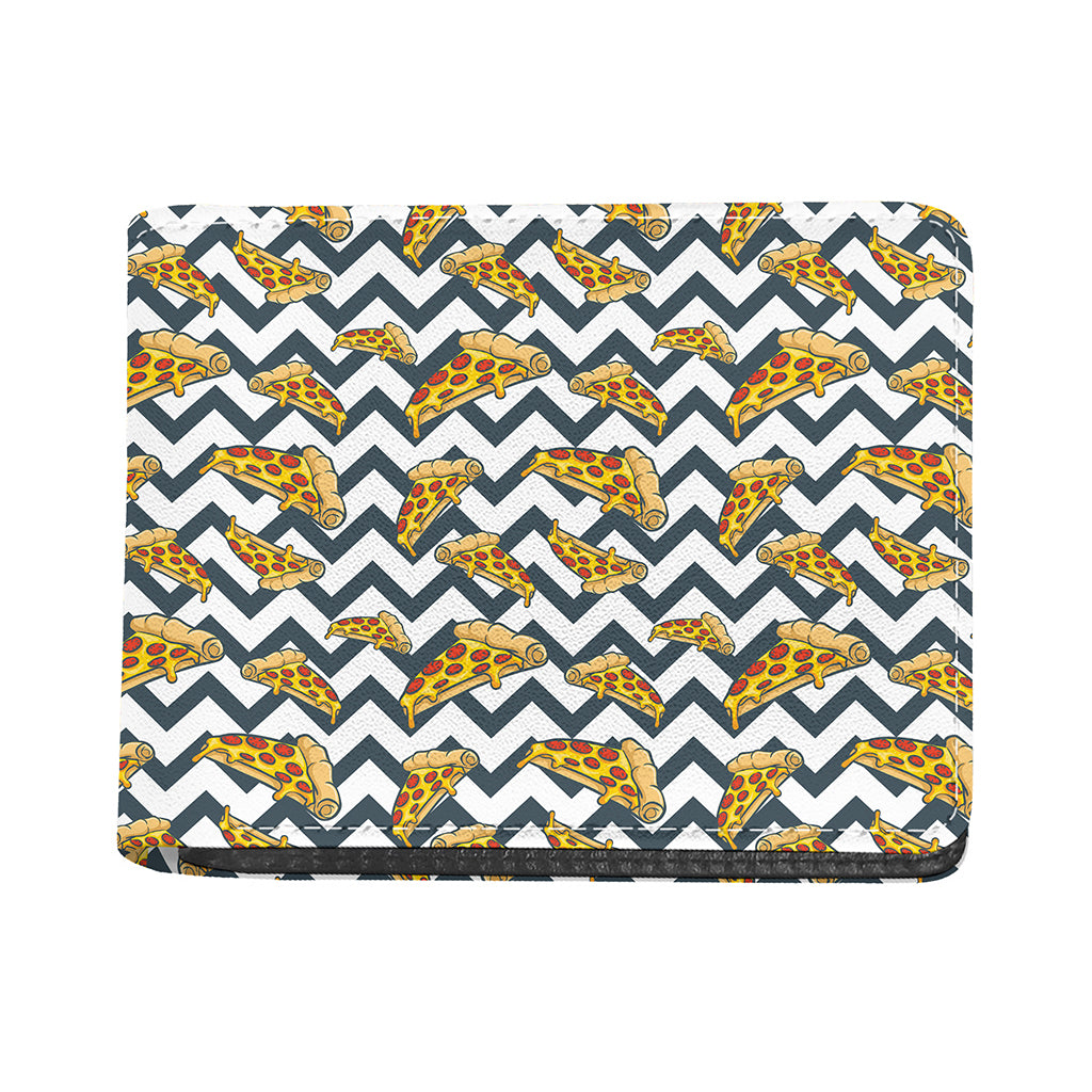Zigzag Pizza Pattern Print Bifold Wallet