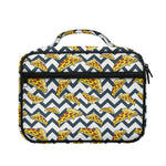 Zigzag Pizza Pattern Print Briefcase Bible Bag