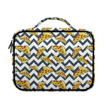 Zigzag Pizza Pattern Print Briefcase Bible Bag
