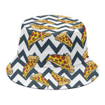 Zigzag Pizza Pattern Print Bucket Hat