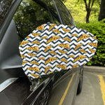 Zigzag Pizza Pattern Print Car Side Mirror Covers