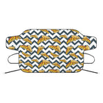 Zigzag Pizza Pattern Print Car Windshield Snow Cover