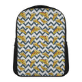 Zigzag Pizza Pattern Print Casual Backpack