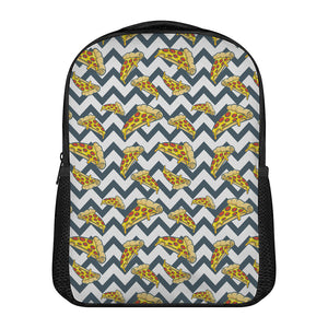 Zigzag Pizza Pattern Print Casual Backpack