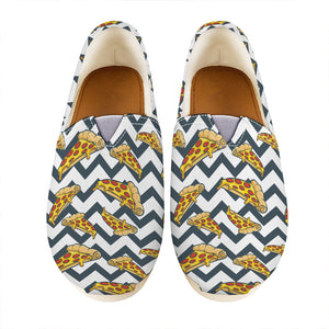 Zigzag Pizza Pattern Print Casual Shoes