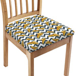 Zigzag Pizza Pattern Print Chair Cushion Cover