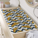 Zigzag Pizza Pattern Print Changing Pad Cover
