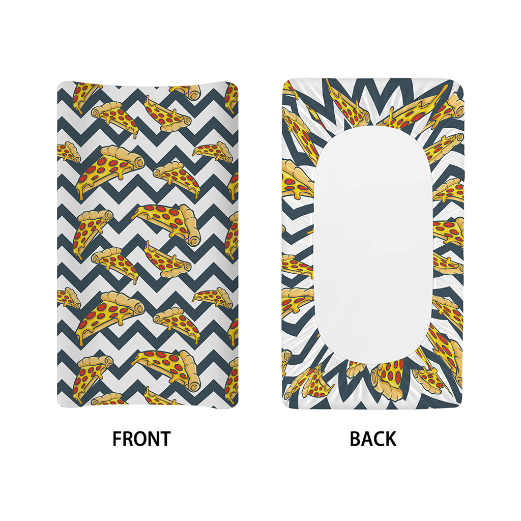 Zigzag Pizza Pattern Print Changing Pad Cover