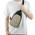 Zigzag Pizza Pattern Print Chest Bag