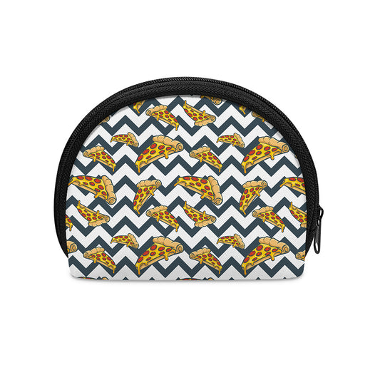 Zigzag Pizza Pattern Print Coin Purse