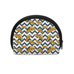 Zigzag Pizza Pattern Print Coin Purse
