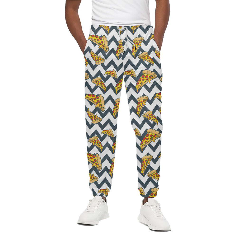 Zigzag Pizza Pattern Print Cotton Pants