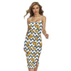 Zigzag Pizza Pattern Print Cross Back Cami Dress