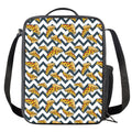 Zigzag Pizza Pattern Print Crossbody Lunch Bag