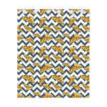 Zigzag Pizza Pattern Print Curtain