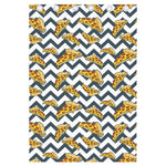 Zigzag Pizza Pattern Print Curtain