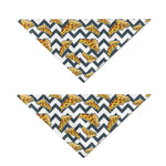 Zigzag Pizza Pattern Print Dog Bandana