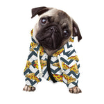 Zigzag Pizza Pattern Print Dog Zip Up Hoodie