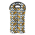 Zigzag Pizza Pattern Print Double Neoprene Wine Tote