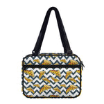 Zigzag Pizza Pattern Print Double Strap Bible Bag
