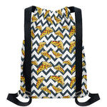 Zigzag Pizza Pattern Print Drawstring Backpack