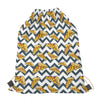 Zigzag Pizza Pattern Print Drawstring Bag