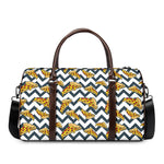 Zigzag Pizza Pattern Print Duffle Bag