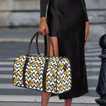 Zigzag Pizza Pattern Print Duffle Bag