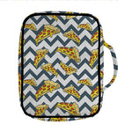 Zigzag Pizza Pattern Print Front Pocket Bible Bag