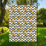 Zigzag Pizza Pattern Print Garden Flag