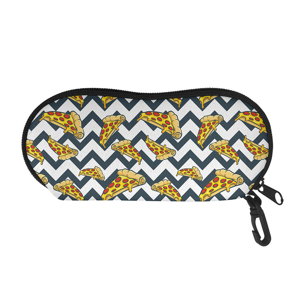 Zigzag Pizza Pattern Print Glasses Case